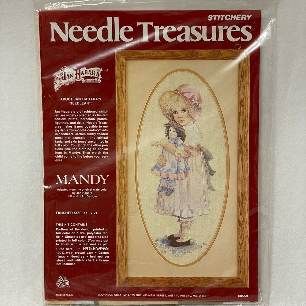 Needle Treasures Stitchery Kit Mandy Crewel Embroidery Kit 11" x‎ 21" #00559 NWT